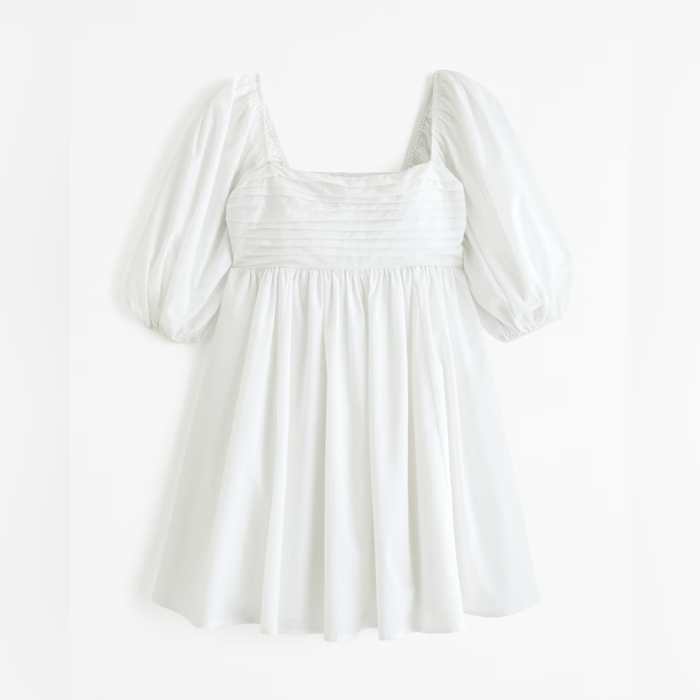 Abercrombie & Fitch Emerson Poplin Puff Sleeve Mini Dress